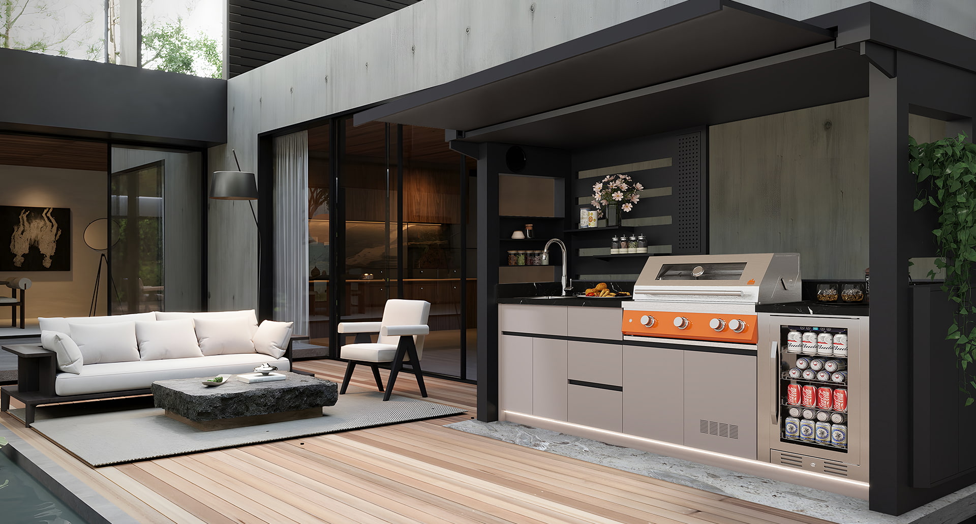 BBQ-pod in paviljoenstijl